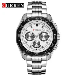 CURREN 8077 High Quality Men Quartz Movement Watch Stainless Steel Strap Wristwatch Fashion Business Sports Style Wrist Watches