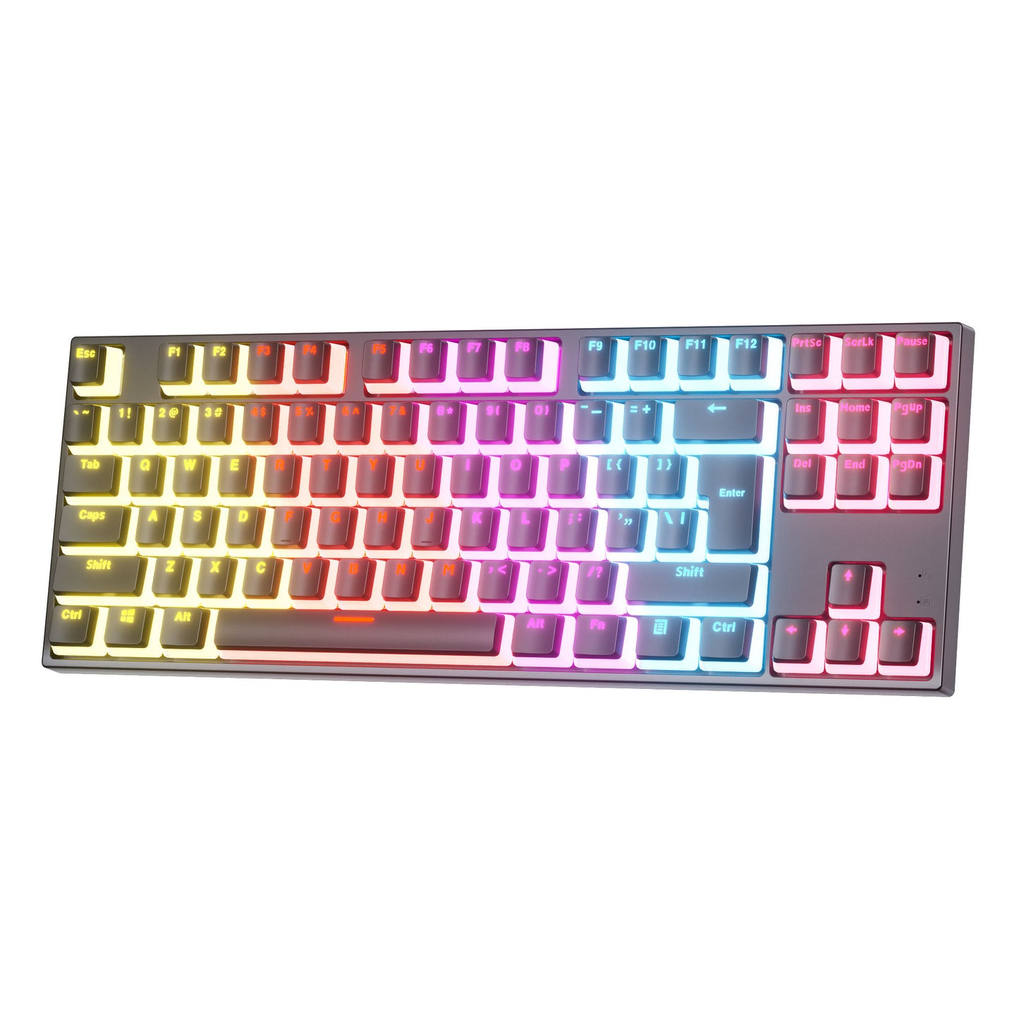 Cheap Price OEM USB 87 Keys Mini Wired RGB LED Mechanical Gaming Keyboard for Gamer Desktop PC Computer