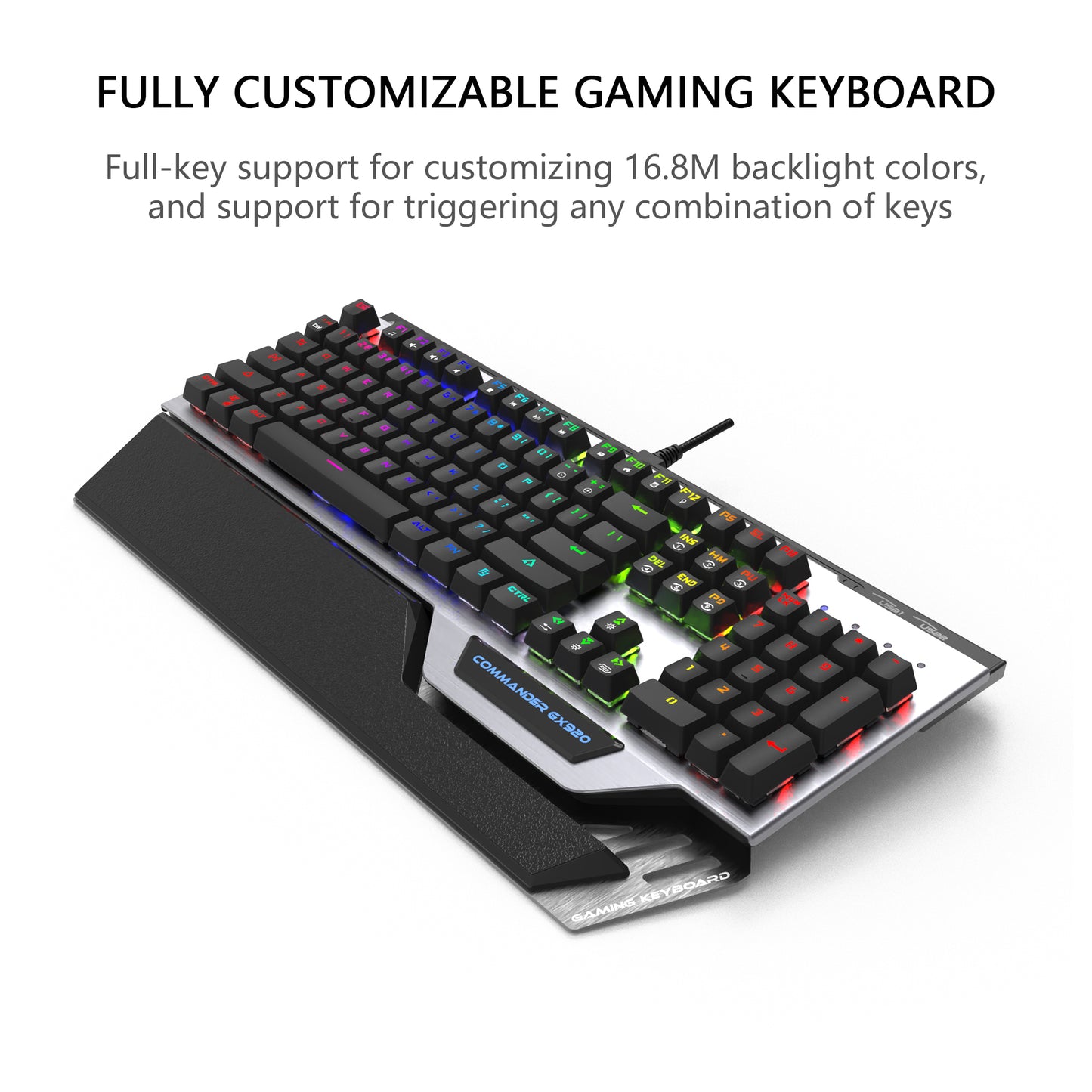 AIKUN GX920 Wired RGB Backlight Gaming Keyboard Mechanical Switches Multimedia  Full Size Keyboards Two USB Hub